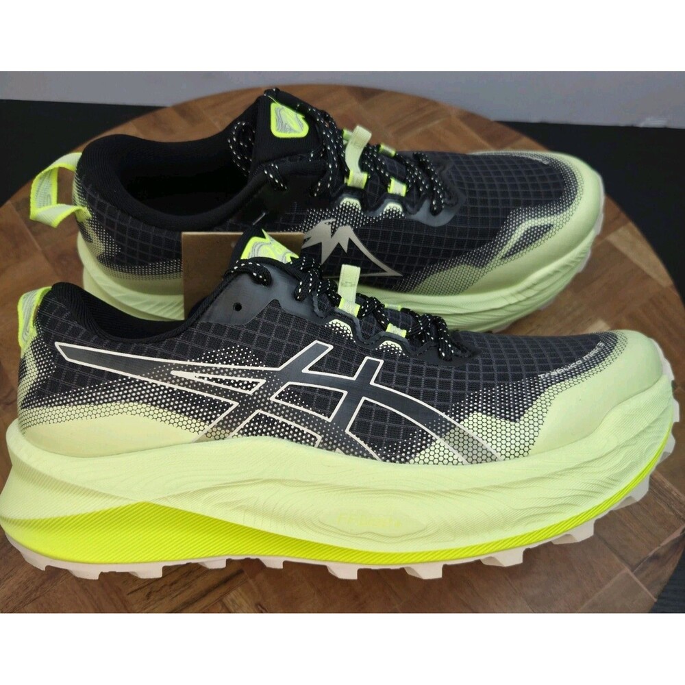 Asics Trabuco Max 3 Womens Size 9.5 Trail Running Shoes Black Green 1012B606 - Picture 7 of 10